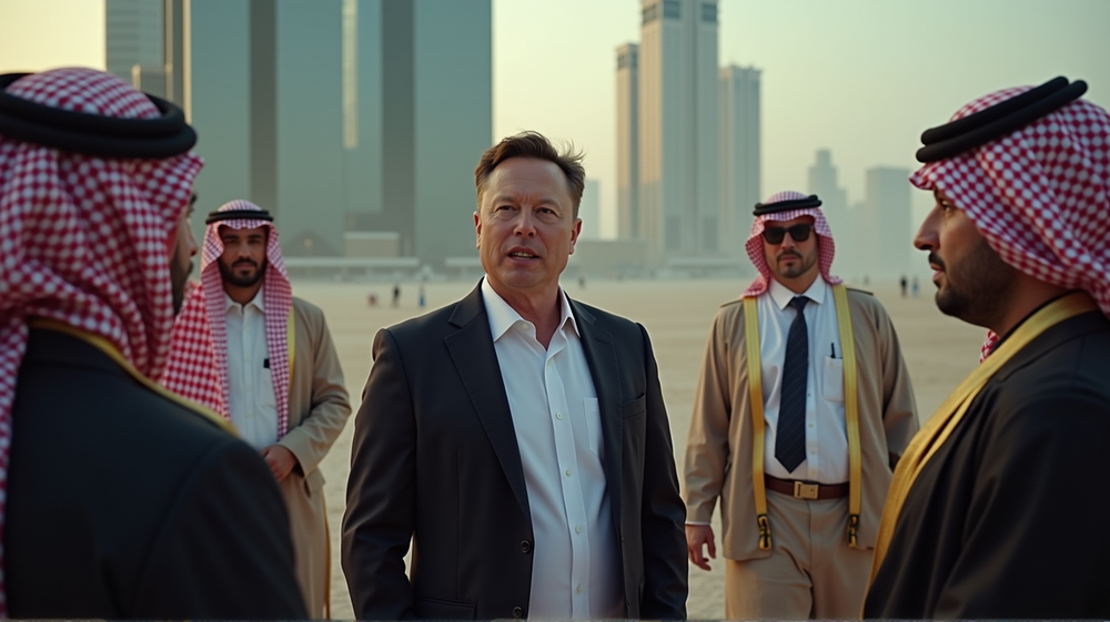 Elon Muskova cesta za vplyvom: Zablokovaná AI dohoda na Strednom východe