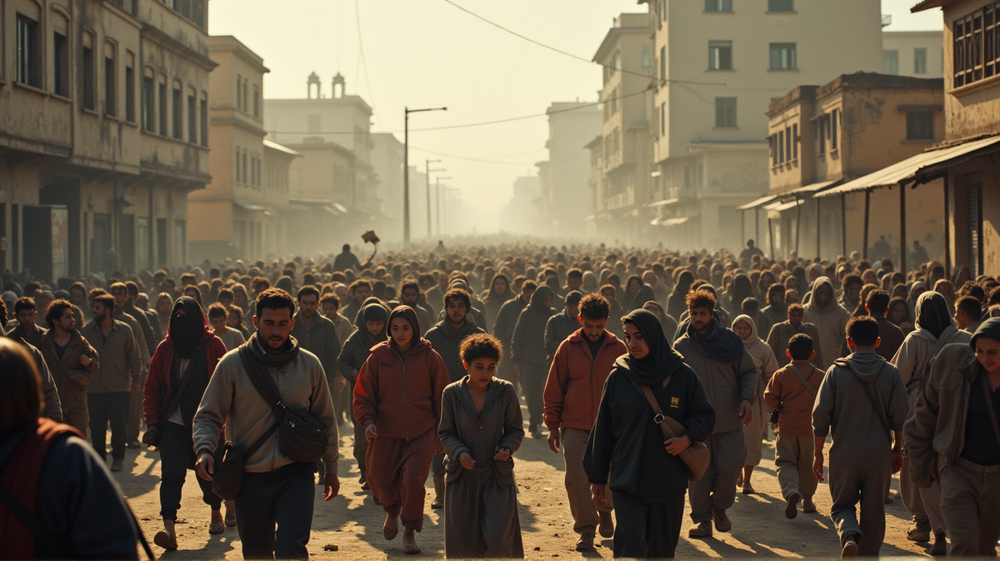 Srdcervúci exodus: 350 000 Gazancov uteká pred ničivou izraelskou ofenzívou