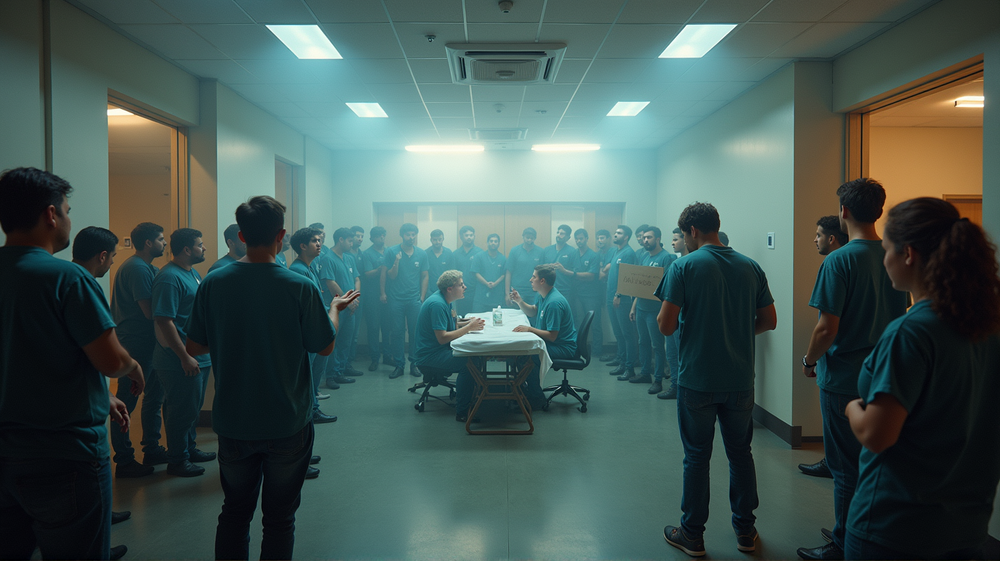 Demonštranti prepadli predstavenstvo Atrium Health: Žiadajú práva bývania a odborov