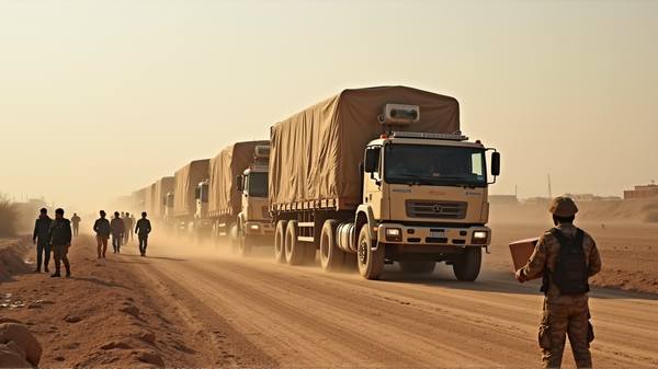 V zákulisí boja: Truckloads of Aid Stalled at Gaza's Border