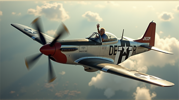 Let na sto: nostalgický návrat pilota z 2. svetovej vojny k oblakom